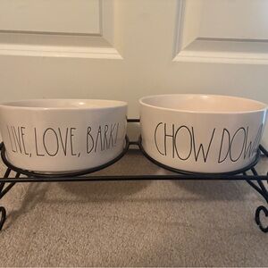 Ceramic Dog Bowls with Stand